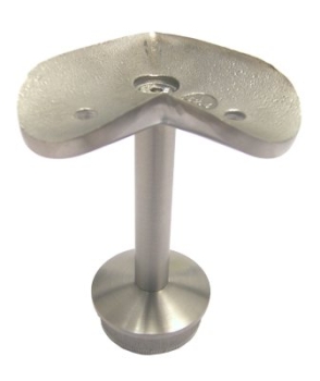 Eck-Handlaufst�tze starr, 48,3/2,0 mm, Endkappe gew�lbt, V2A
